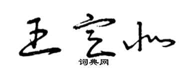 曾庆福王定北草书个性签名怎么写