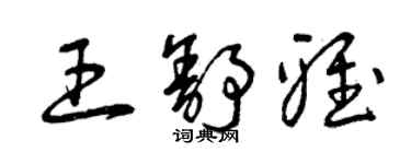 曾庆福王舒雅草书个性签名怎么写