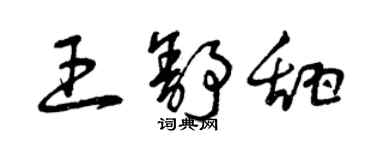 曾庆福王舒甜草书个性签名怎么写