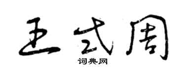 曾庆福王式周草书个性签名怎么写