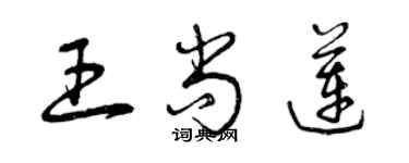 曾庆福王尚莲草书个性签名怎么写