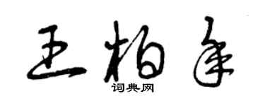 曾庆福王柏年草书个性签名怎么写