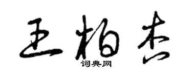 曾庆福王柏杏草书个性签名怎么写