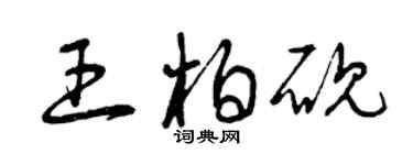 曾庆福王柏砚草书个性签名怎么写