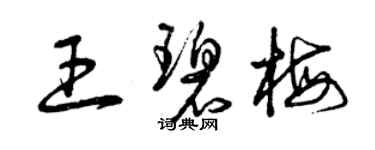 曾庆福王碧梅草书个性签名怎么写