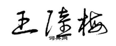 曾庆福王陆梅草书个性签名怎么写