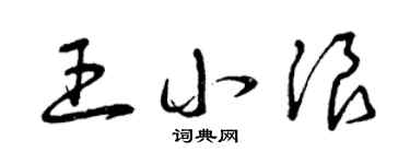 曾庆福王小浪草书个性签名怎么写