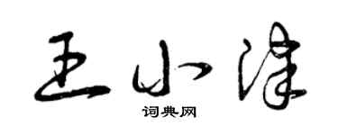 曾庆福王小津草书个性签名怎么写