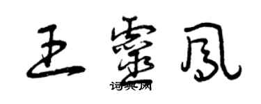 曾庆福王灵凤草书个性签名怎么写