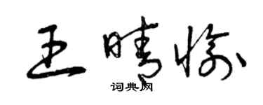 曾庆福王晴愉草书个性签名怎么写