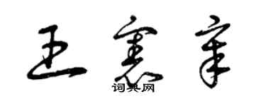 曾庆福王宪章草书个性签名怎么写