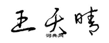 曾庆福王夭晴草书个性签名怎么写