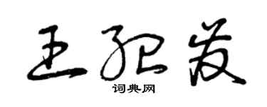 曾庆福王纪发草书个性签名怎么写
