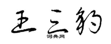 曾庆福王三豹草书个性签名怎么写