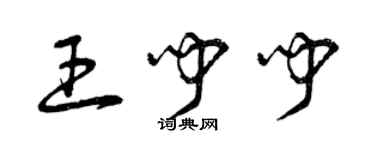 曾庆福王闻闻草书个性签名怎么写