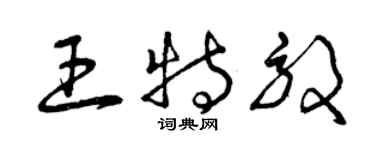 曾庆福王特效草书个性签名怎么写