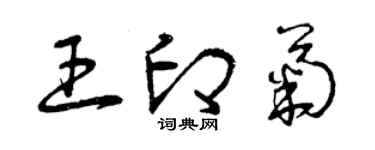 曾庆福王印菊草书个性签名怎么写