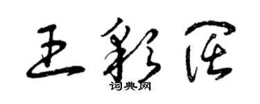 曾庆福王彩阔草书个性签名怎么写