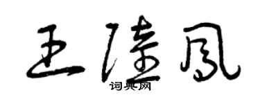 曾庆福王陆凤草书个性签名怎么写