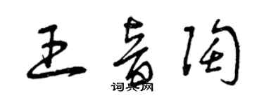 曾庆福王音陶草书个性签名怎么写