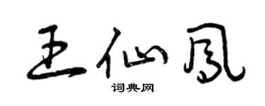 曾庆福王仙凤草书个性签名怎么写