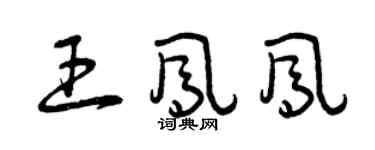曾庆福王凤凤草书个性签名怎么写
