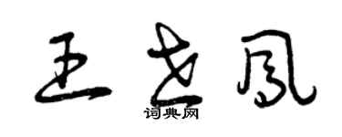 曾庆福王世凤草书个性签名怎么写