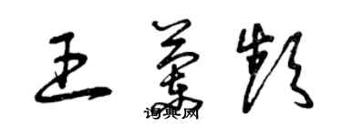 曾庆福王兰频草书个性签名怎么写