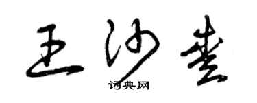 曾庆福王沙爱草书个性签名怎么写