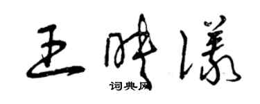 曾庆福王映仪草书个性签名怎么写