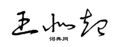 曾庆福王北起草书个性签名怎么写