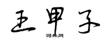 曾庆福王甲子草书个性签名怎么写