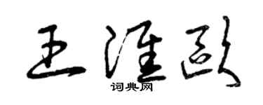 曾庆福王淮欧草书个性签名怎么写