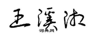 曾庆福王溪湘草书个性签名怎么写