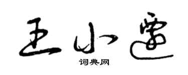 曾庆福王小迁草书个性签名怎么写