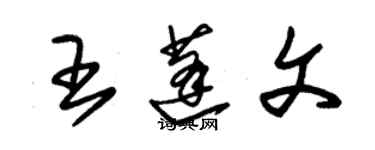 朱锡荣王蓬文草书个性签名怎么写