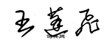 朱锡荣王蓬飞草书个性签名怎么写