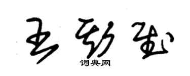 朱锡荣王斯慰草书个性签名怎么写