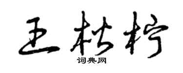 曾庆福王楷柠草书个性签名怎么写