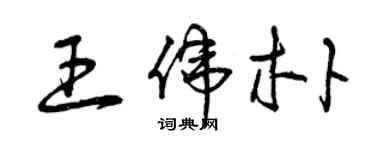 曾庆福王伟朴草书个性签名怎么写