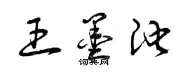 曾庆福王墨池草书个性签名怎么写