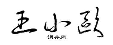 曾庆福王小欧草书个性签名怎么写