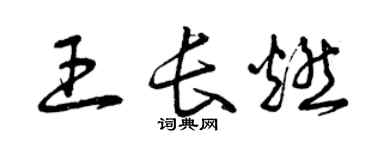 曾庆福王长燃草书个性签名怎么写
