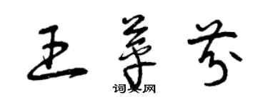 曾庆福王苹芬草书个性签名怎么写