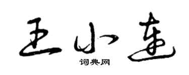 曾庆福王小连草书个性签名怎么写
