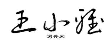 曾庆福王小雅草书个性签名怎么写