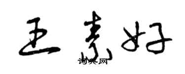 曾庆福王素好草书个性签名怎么写