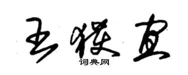 朱锡荣王获宜草书个性签名怎么写