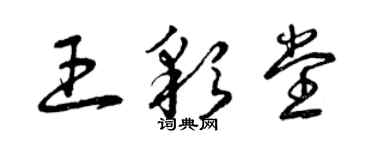曾庆福王彩堂草书个性签名怎么写