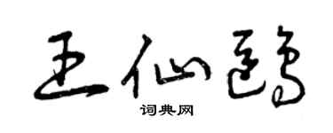曾庆福王仙鸥草书个性签名怎么写